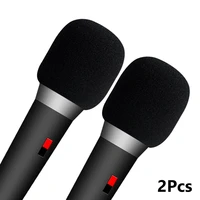 2021 new 2pcs black handheld stage microphone windscreen sponge cover karaoke protective microphone replacement foam cover