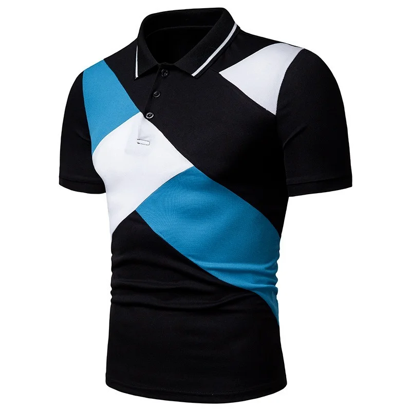 

Brand Shirt Men Cotton Short Sleeve Tee Shirts turn down collar Mens Casual Summer Breathable Solid Color Polos T-shirt