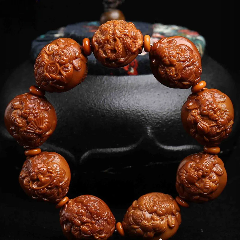 Новый рельефный браслет с рельефной гравировкой Восемь богов богатства
