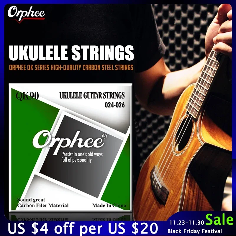 

Orphee Ukulele Strings Nylon Carbon Blend Bright Sound Good Stability Guitarra 4 Strings Ukulele Guitar Parts & Accessories