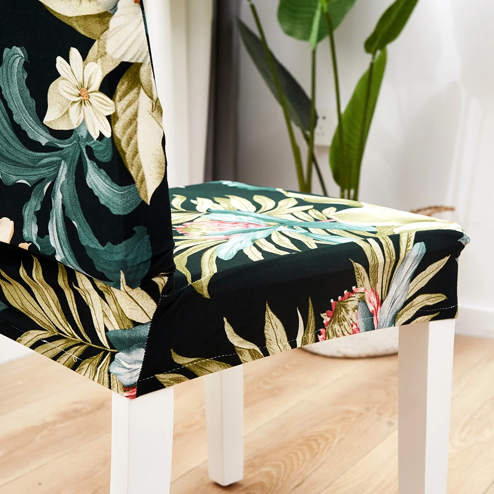 Стул с цветами обложка для столовой эластичные чехлы на кресла спандекс