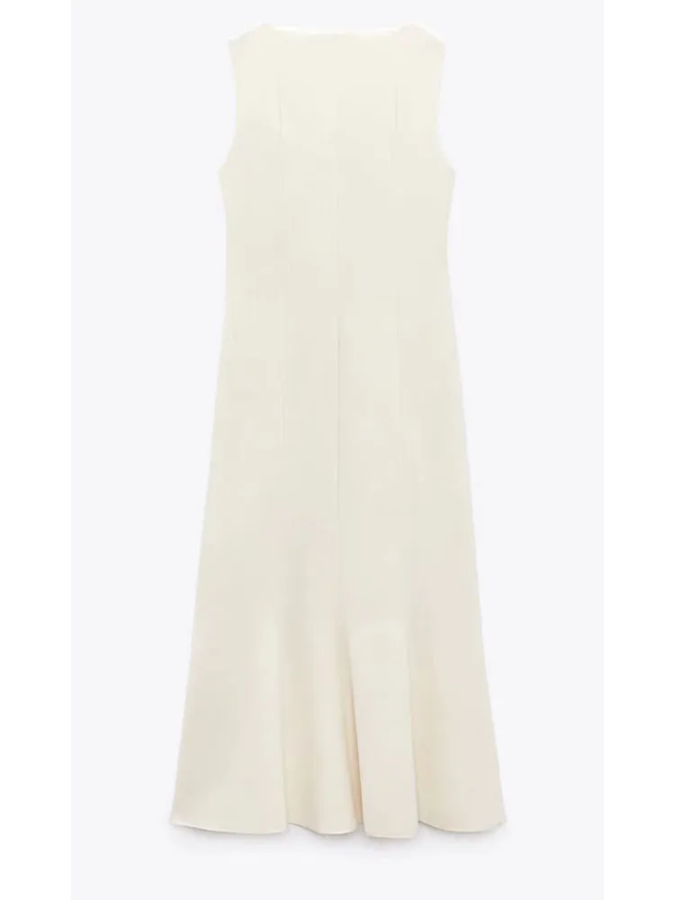 

Zach AiIsa spring and summer new high-quality women's clothing fashion all-match mid-length suspenders casual draped dress