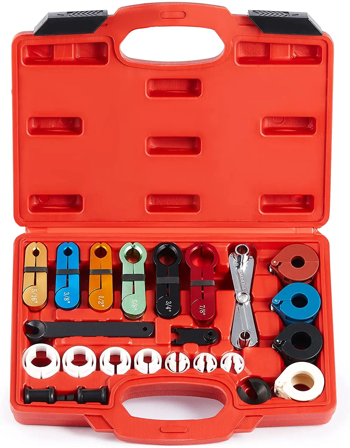 25pc Line Disconnect Tool Kit for A/C Fuel&Transmission Systems,Fuel Line Disconnect Tools for Mechanics Compatible with Ford