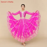 Indian Dance Performance Clothes for Women India Dress Heavy Industrial Embroidery Belly Dance Dress Oriental Dance Outfit