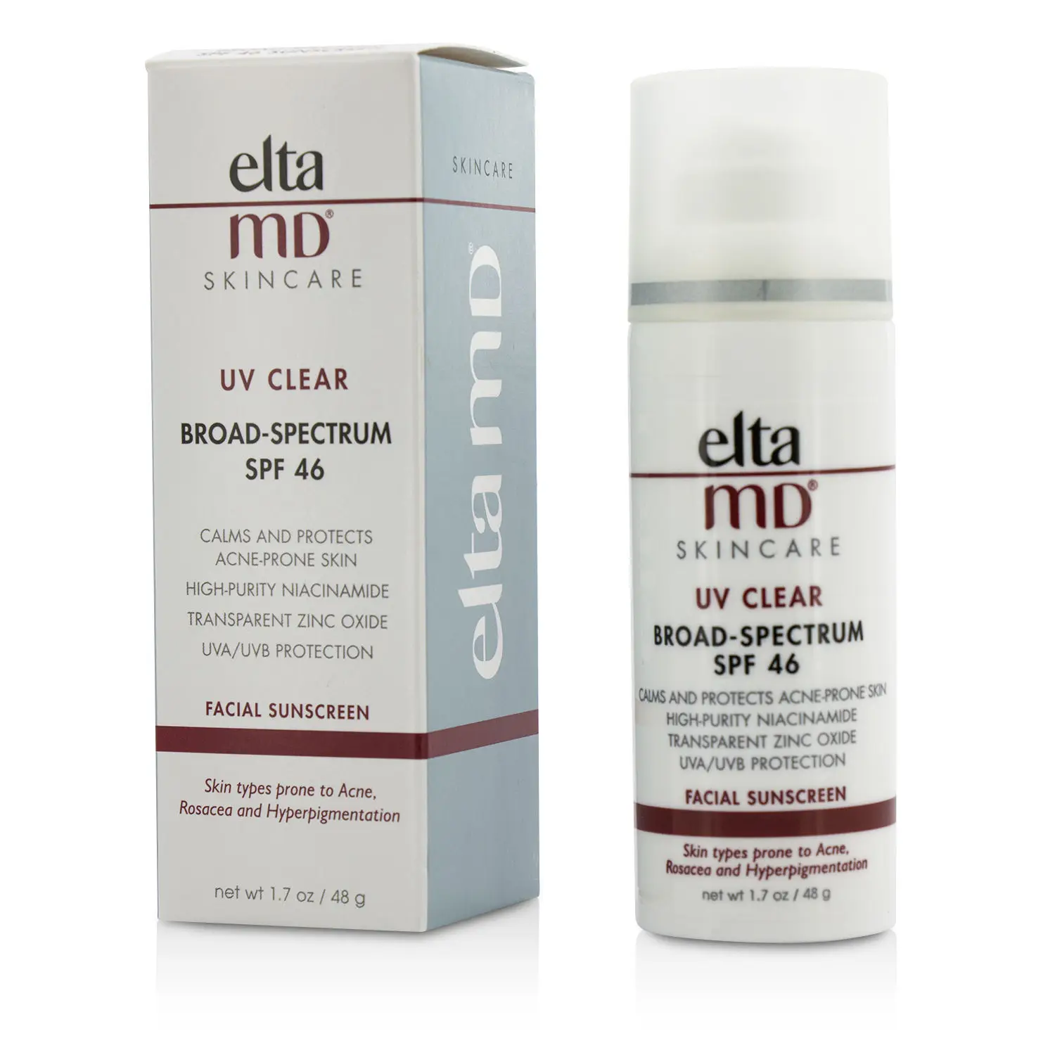 

EltaMD UV Clear SPF 46 Face Sunscreen Broad Spectrum Sunscreen for Sensitive Skin and Acne-Prone Skin Oil-Free Mineral-Based