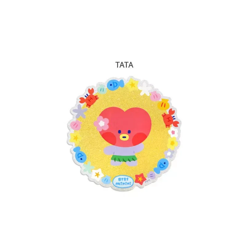 Новый Bt21 аниме Kawaii Cooky Sparkling Powder акриловая подставка противоскользящая круглая