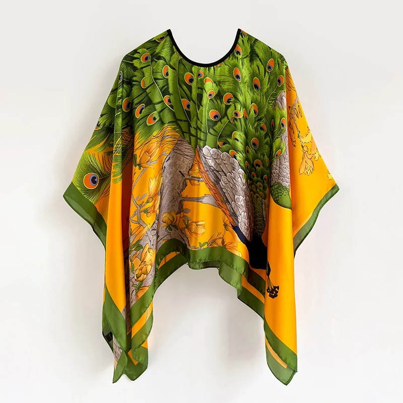 Роскошный квадратный Echarpe 110 см с цветочным дизайном модный женский шарф из