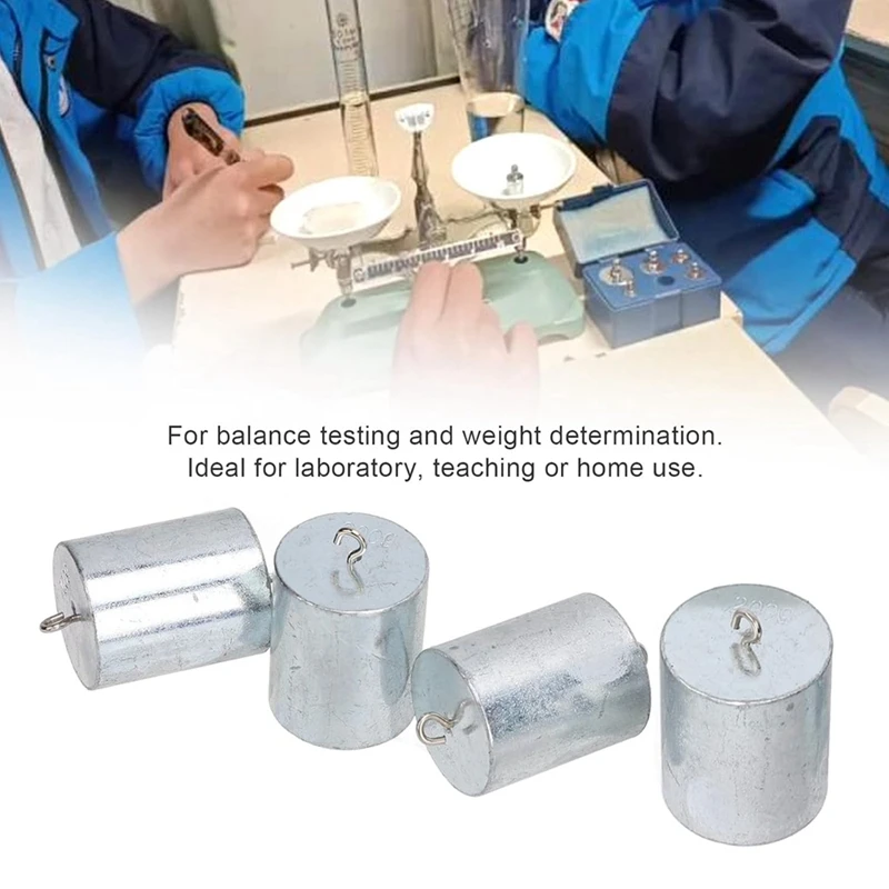 Alibration Weights 200 G Chromeplated Steel 4 Pcs. Double Hook Accuracy Of ±2% In Scale Testing Class