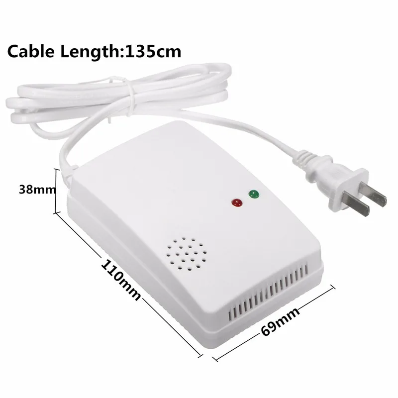 

Light Flash And 85db Sound Alarm Smart Home Security 220v Ac Us Ck-2008c New Natural Gas Leak Detector Lpg Alarm Sensor