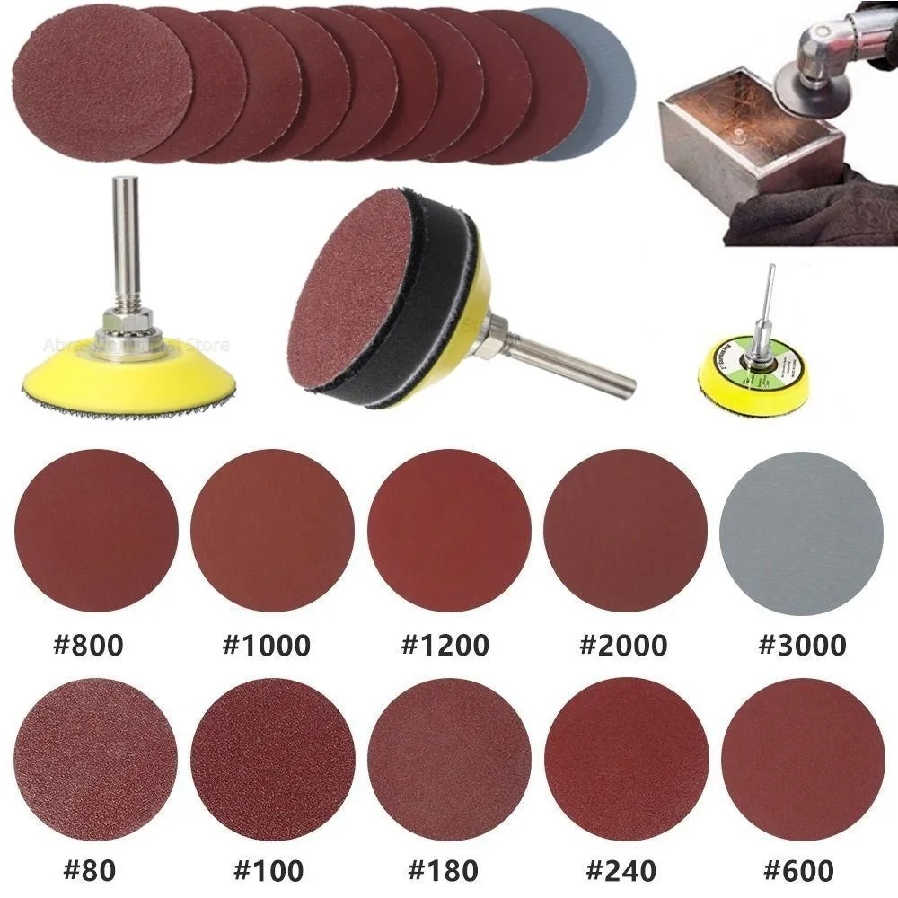 

For Wheel Pad Kit Discs Dremel Buffing Abrasive Accessories 60-3000 Hook Polishing Grit 102pcs And Rotary Set Tool Loop Sanding