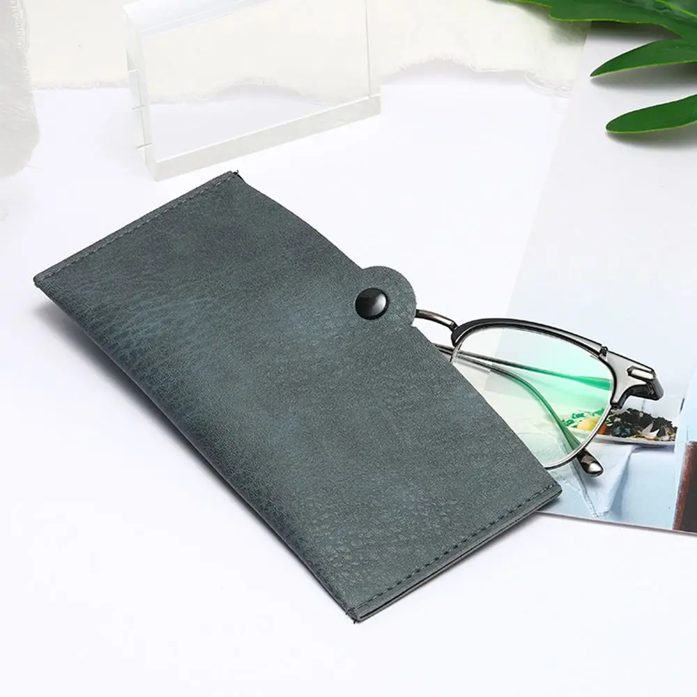 

Waterproof PU Leather Eye Glasses Case Simple Glasses Storage Sunglasses Pouch Portable Eyewear Storage Organizer With Buckle