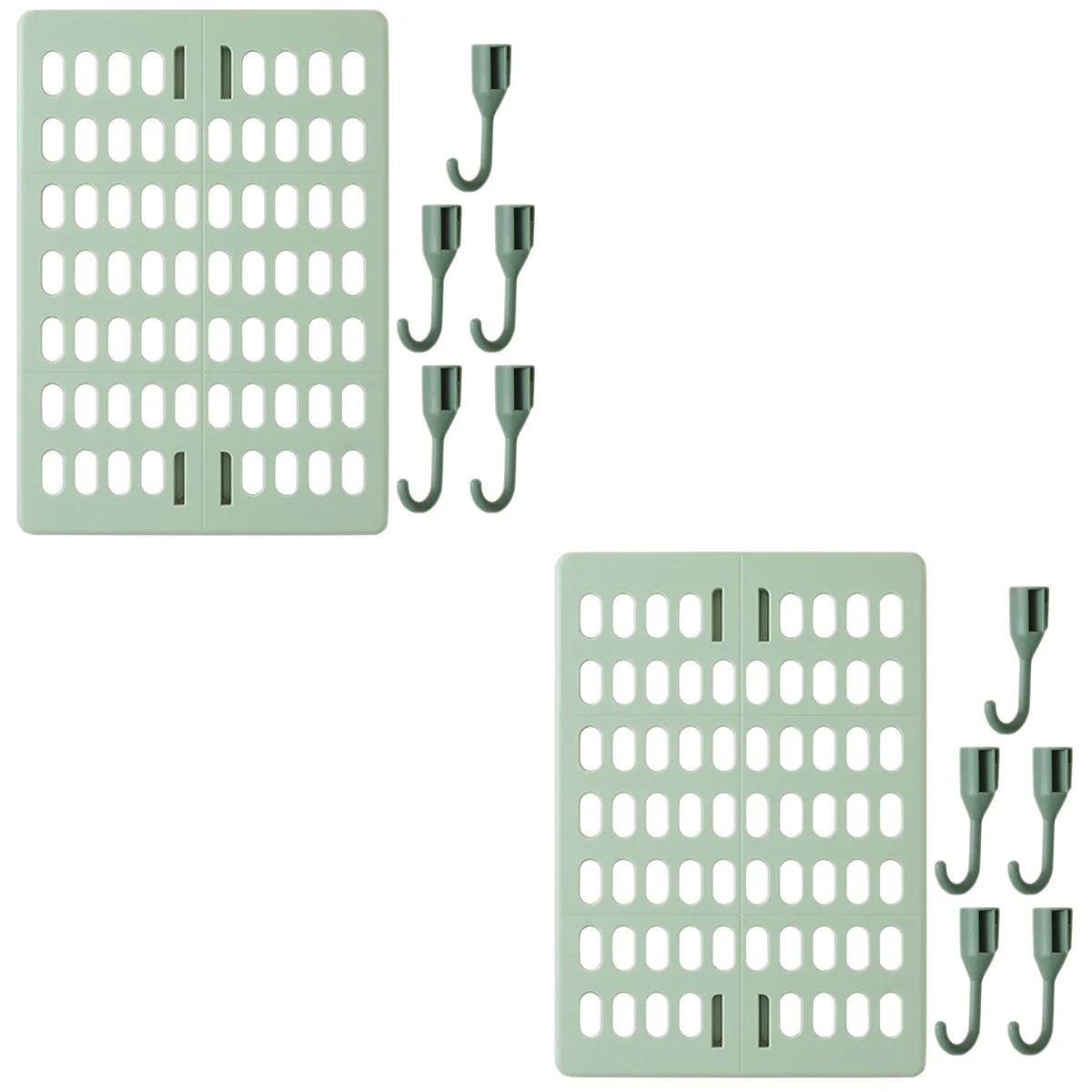 

2 Sets Punch-free Perforated Board Pegboard Panel Tool Metal Storage Shelves Organizer Home Organization Garage Rack Hanging