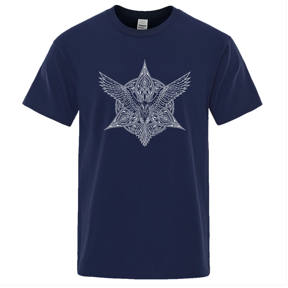 

Odin Vikings Tshirt Men Ragnar Raven T Shirt 2022 Summer Brand Tops O-Neck Short Sleeve Mens T-Shirt TV Show Viking Legend Tees