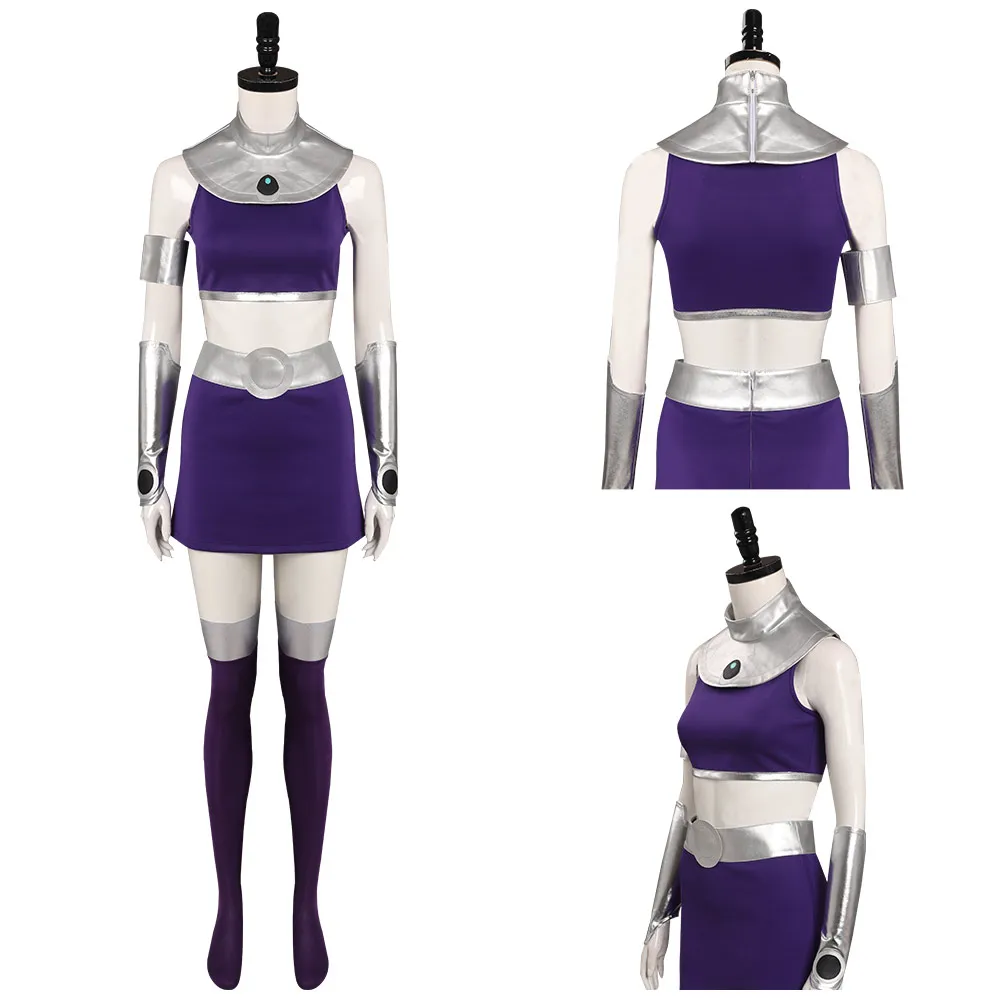 

Starfire Cosplay Costume Dress Outfits Halloween Carnival Suits