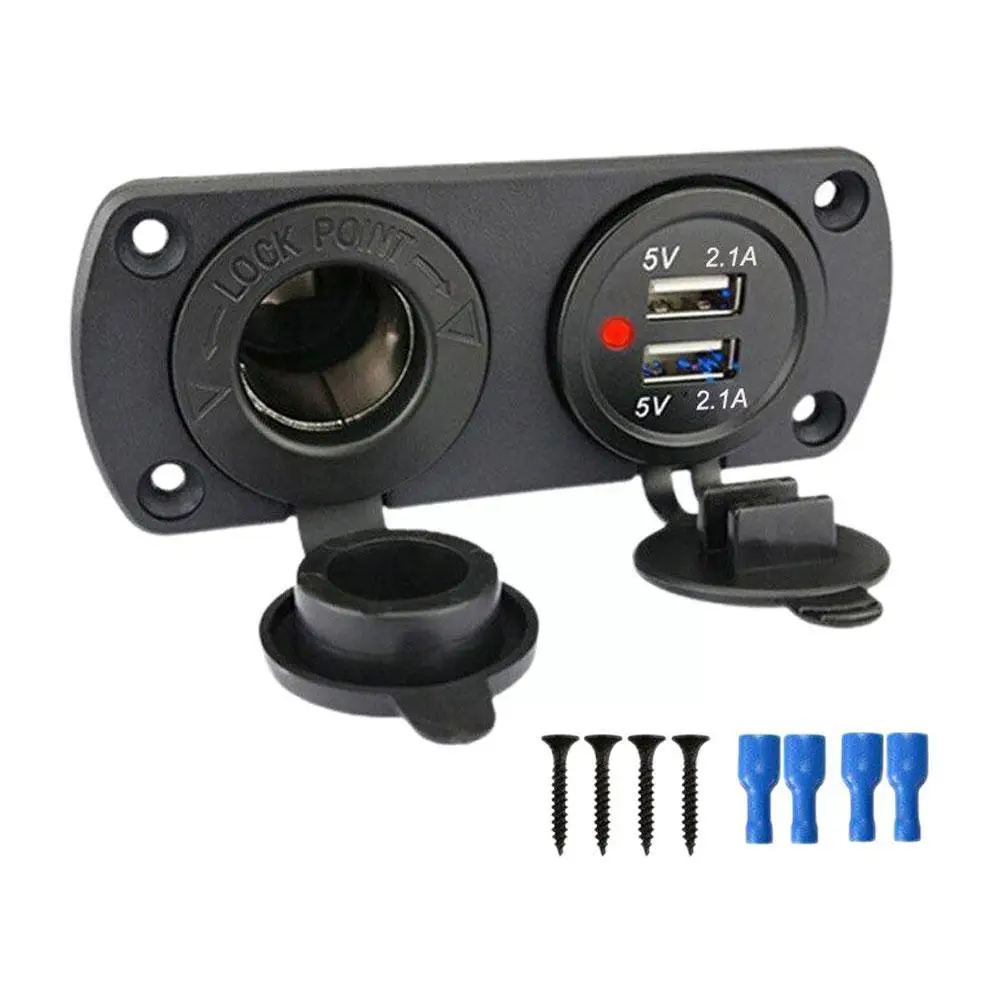 

Dual-hole Car Cigarette Lighter Socket 12-24v Mother Piug Accessories Charger Lighter Adapter Power Cigarette Plug Car C T8t3