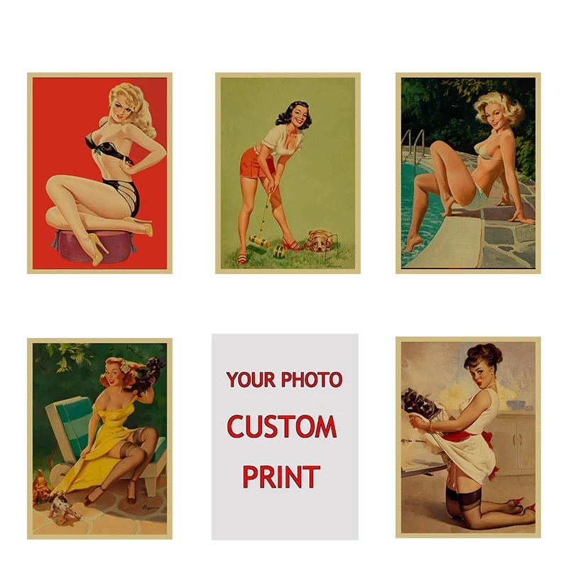 

HD Prints Girl Canvas Wall Art Painting Modular European And American Pictures Home Decoration Poster Living Room No Framework