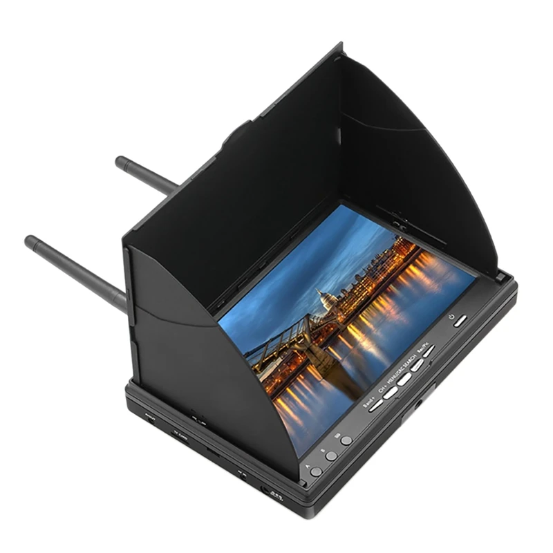 

FPV Receiver Monitor 5.8Ghz 40Channels 7Inch LCD Screen Receiver Monitor For FPV Drone Quadcopter For Outdoor Use