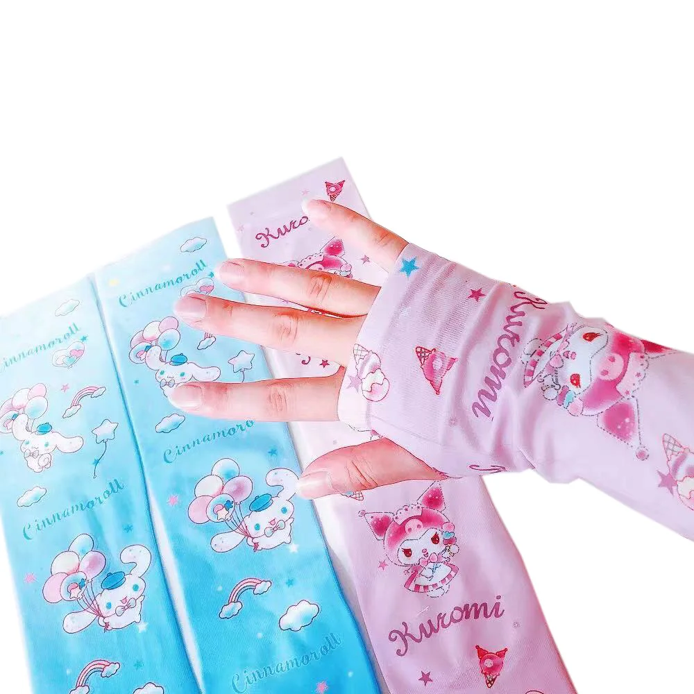 

Sanrio Kawaii Kuromi My Melody Kitty Летние солнцезащитные рукава с защитой от охлаждения