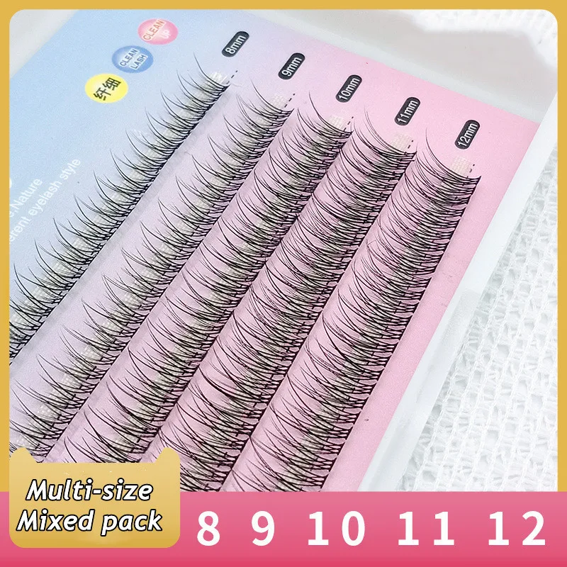 

Mixed fishtail false eyelashes set Natural simulation segmented eyelashes Single cluster fishtail grafted eyelashes makeup tool