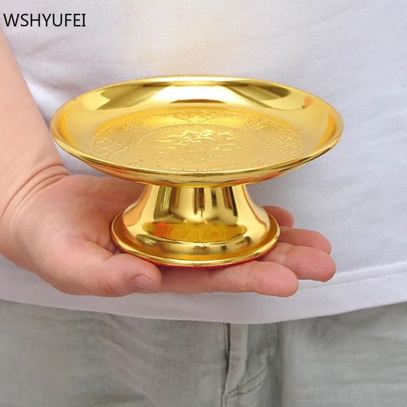 

Металлическая тарелка для закусок Будды, высота стопы для дисков, товары для гостиной, для поклонения в религии, аксессуары для дома