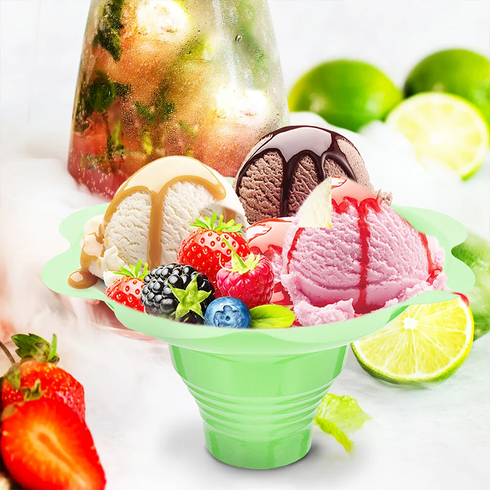 

Pudding Cup Disposable Yogurt Multipurpose Dessert Ice Smoothie Storage Cups Holders Transparent Cone Bowl Adorable Kid