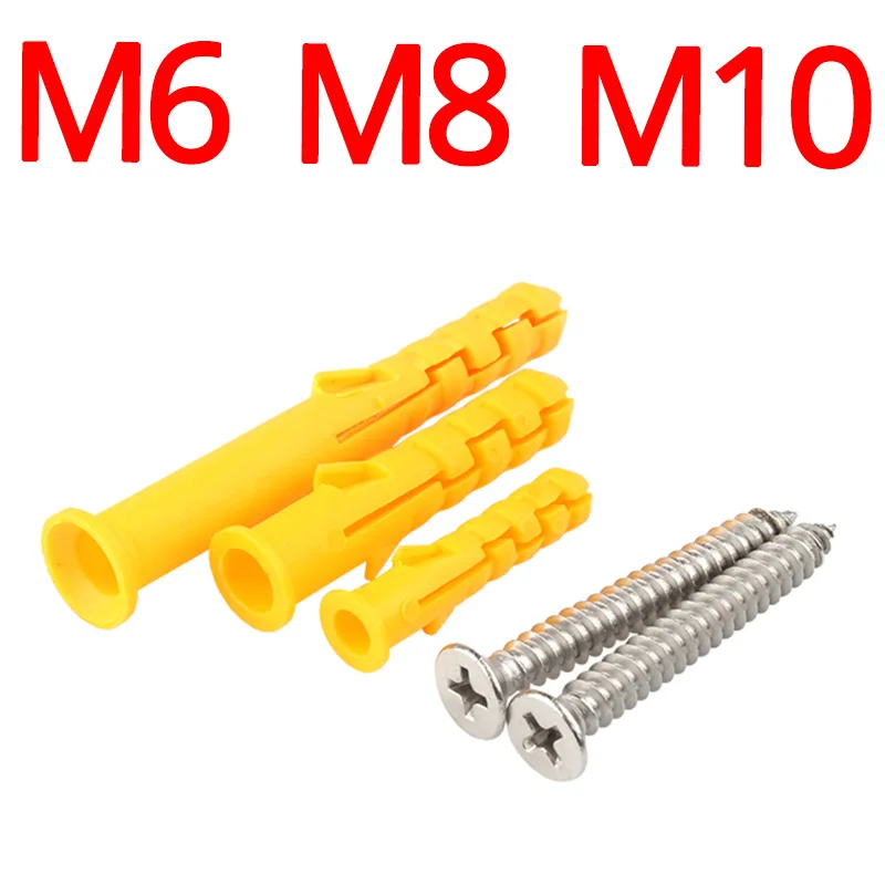 

M6 M8 M10 Drywall Anchor Plastic Expansion Tube Self Tapping Screws Wall Plug Phillips Bolt 304 Stainless Steel Zinc Plated