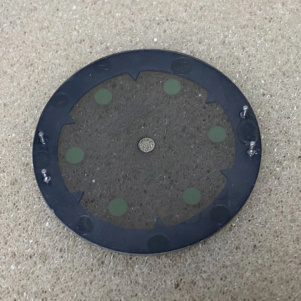 S Retrofitting SKX Rubber Faced Transparent Dial with Green Glow 28.5mm Watch Dial Is Suitable for Installing NH35 36 Movement