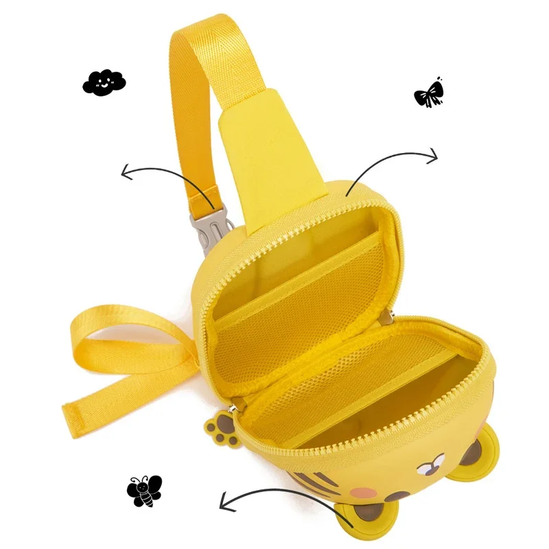 Маленькие детские сумки с 3D тигром забавная дорожная мини-сумка на плечо для