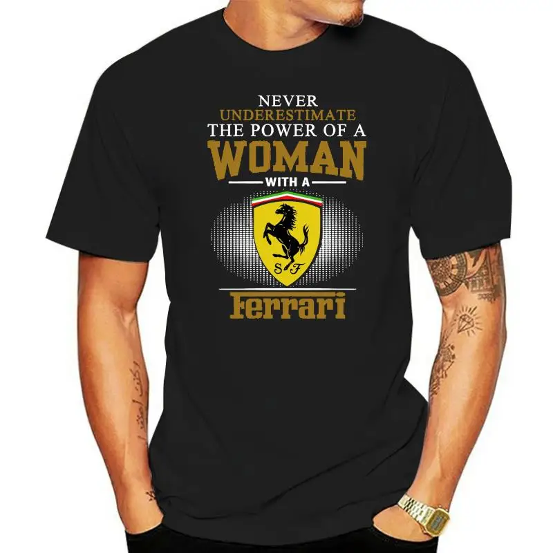 

Ferrar Never Underestimate The Power Of A Woman With A Man's US shirt Top Gift