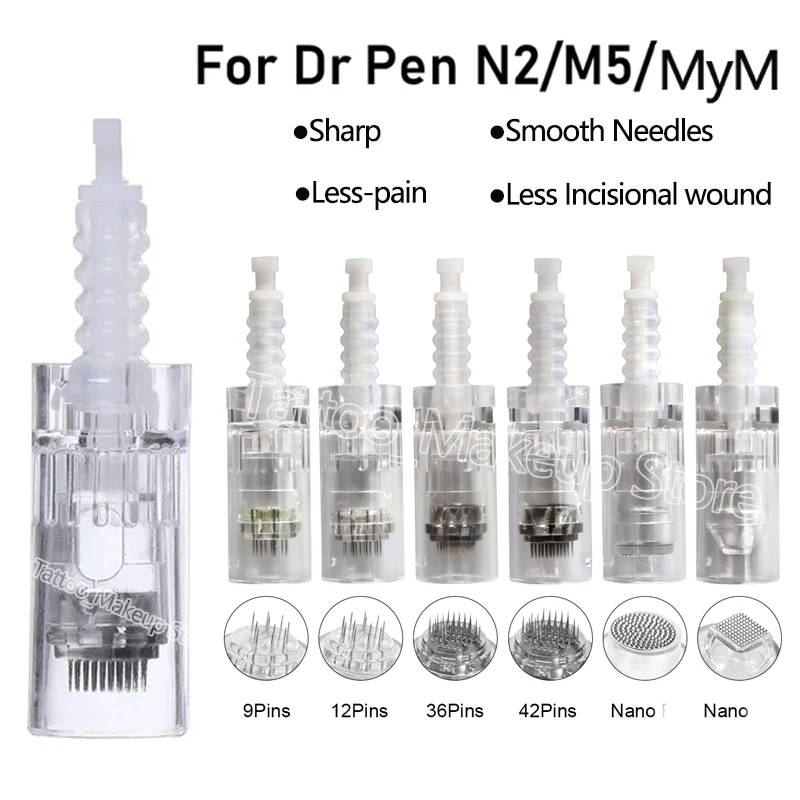 

Dr Pen Microneedling Agujas DermaPen Bayonet Cartridge Replacement Microneedling Ultima N2/M5/MyM Needles Nano MicroNeedle