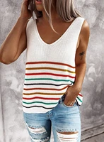 womens sleeveless v neck knit tank tops summer casual loose blouse shirts