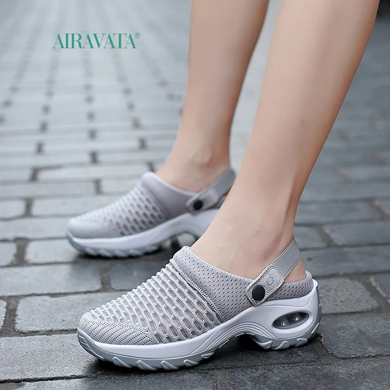 Women Shoes Casual Increase Cushion Sandals Non-slip Platform Sandal for Women Breathable Mesh Outdoor Walking Slippers