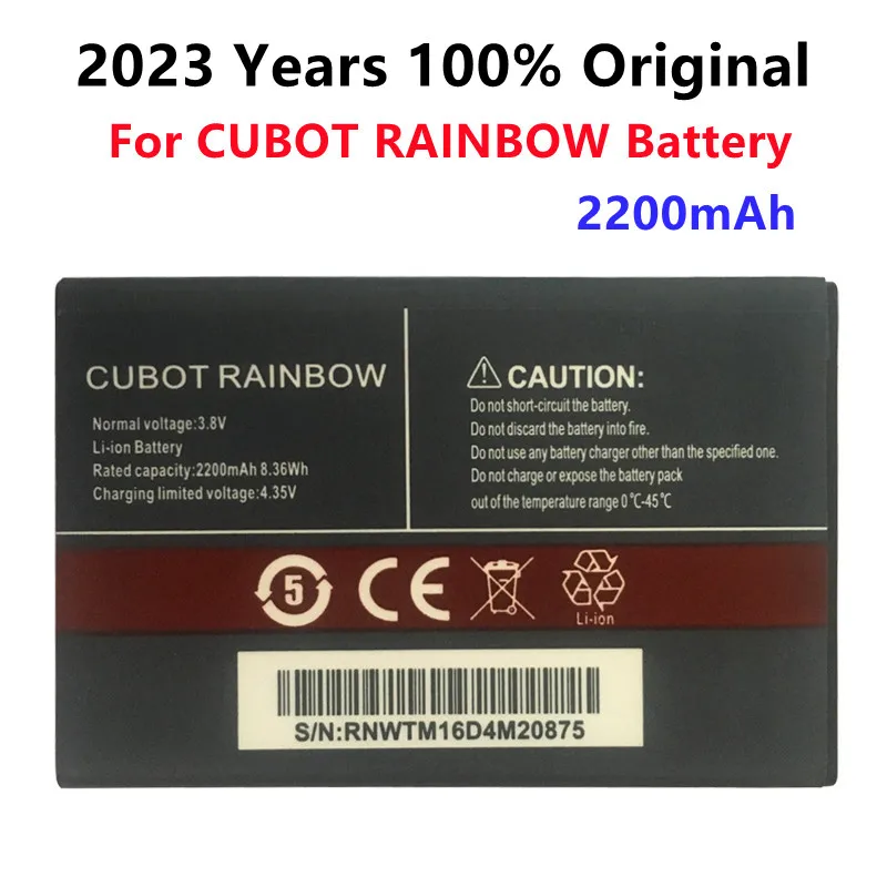 

100% New Cubot Rainbow Battery 2200mAh Replacement For Cubot Rainbow Smart Phone+In Stock