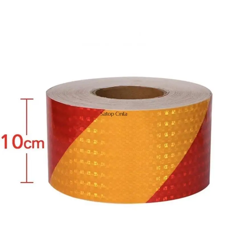 

10cm*10m High Visibility Reflective Material Sticker Safety Warning Tape Road Traffic Construction Site Reflector Film For Truck