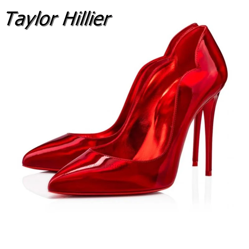 

Women'S Shoes, Sheepskin Lining, Ladies Banquet Wedding Banquet High Heels Custom Style 12cm Wedding Dress Shoes Red High Heels