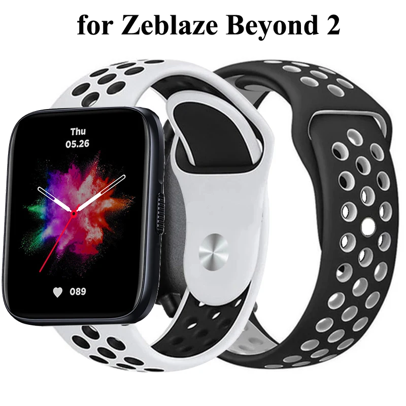 

22mm Silicone Strap for Zeblaze Beyond 2 Band Replacement Sport Watchband Bracelet for Zeblaze Beyond Wristband Waterproof