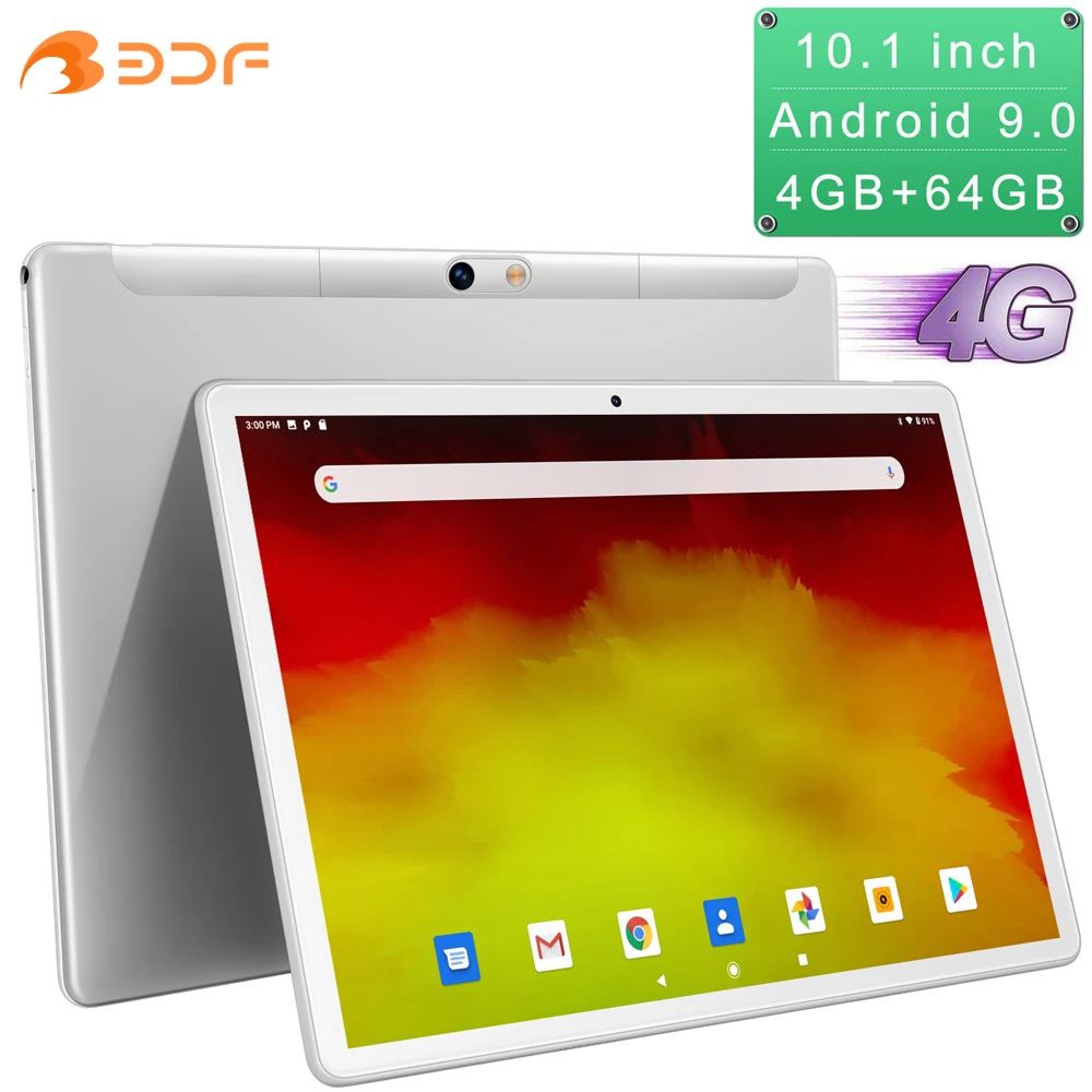 New 10.1 Inch Tablet PC Octa Core 4GB RAM 64GB ROM Android 9 Google Play Dual Network SIM Card Bluetooth WiFi Tablets Type-C