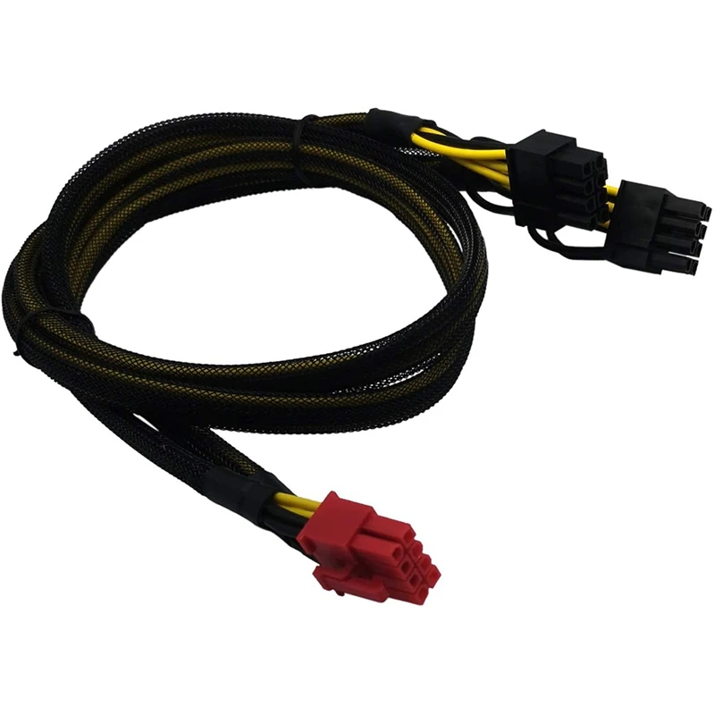

CPU 8 Pin Male to Dual PCIe 2X 8 Pin (6+2) Male GPU Power Adapter Cable for Antec Modular Power Supply 25-Inch(63cm)