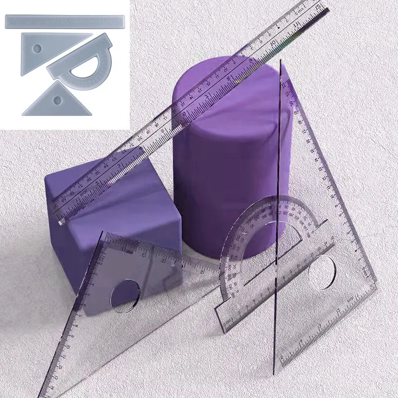 

3D Epoxy Silicone Mold Protractor Triangle Ruler Right Angle Jewelry Mold UV Glue DIY Craft Jewelry Making Hand Tools Wholesale