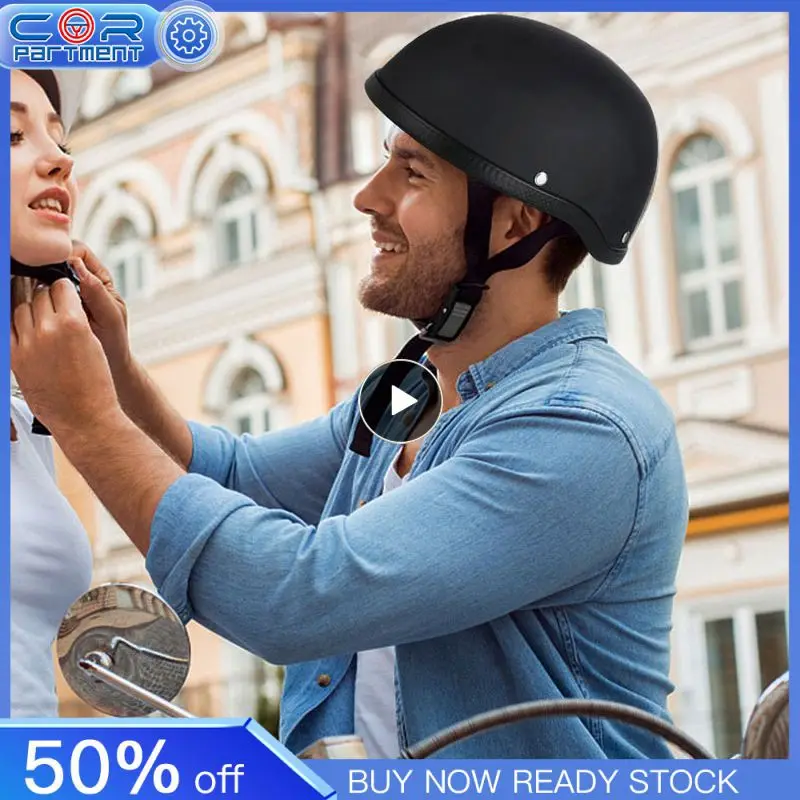 

Retro Motorcycle Helmet Men's Woman's Half Cover Helmet Electric Bike Riding Helmet Summer Breathable Riding Protective Helmet