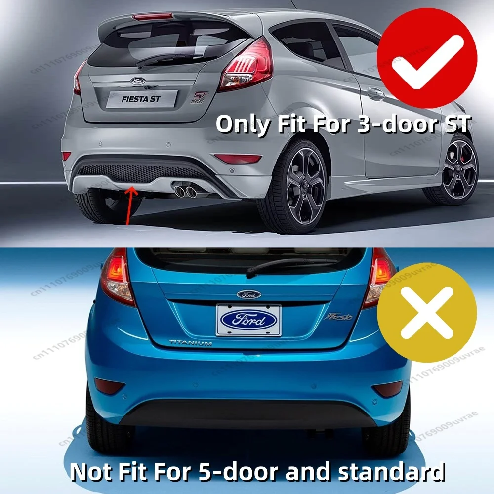 Фото Для Ford Fiesta ST Mk7 Facelift 3-дверный хэтчбек 2013-2017: задний бампер, диффузор, сплиттеры, накладка, обвес в стиле Maxton №5