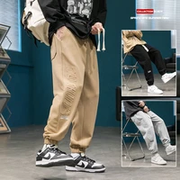 men small legged pants spring the new listing fashion casual jogger black office college streets youth easy to match 2022