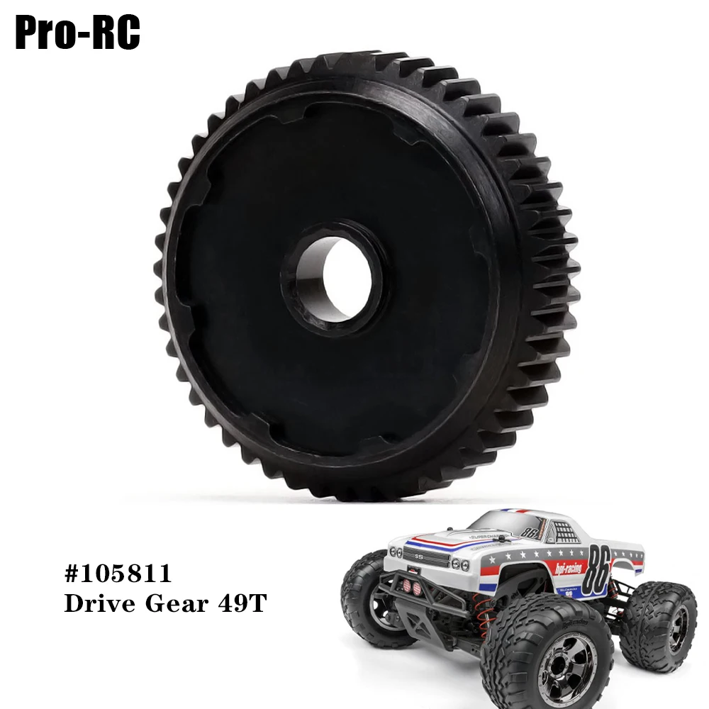 

1Pcs #105811 Hardened Steel Drive Gear 49T for RC Car 1/10 HPI Savage XS FLUX VGJR Ford Raptor SVT VENTURE TOYOTA FJ CRUISER RTR