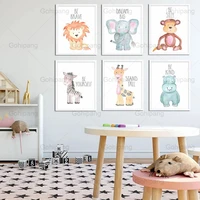 childrens room creative wall decor cute cartoon animal decoration canvas painting wall pictures for living room home poster
