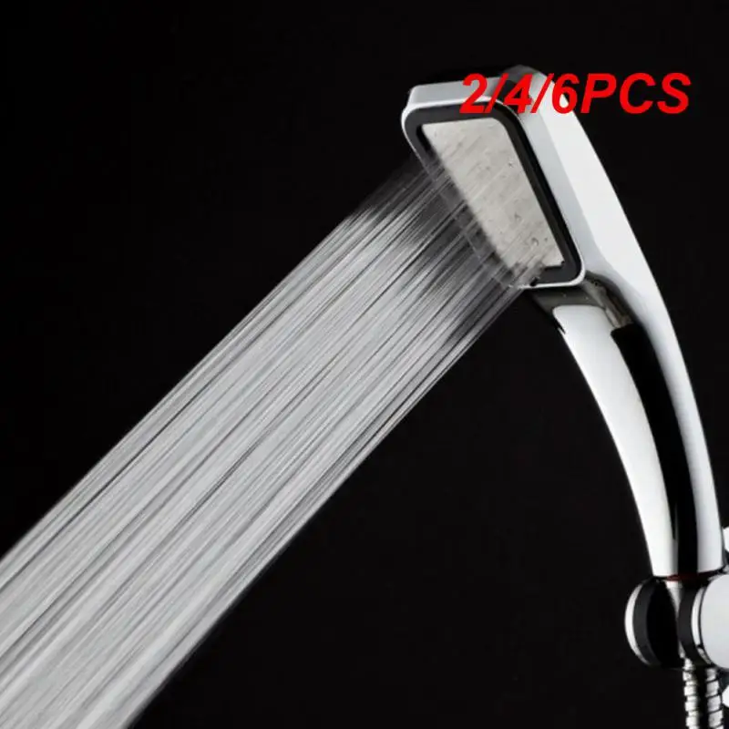 

2/4/6PCS Pressurized 300 Holes Single Head Hand Hold Square Shower Head Water Saving Rainfall Spray Nozzle Bathroom Accessories