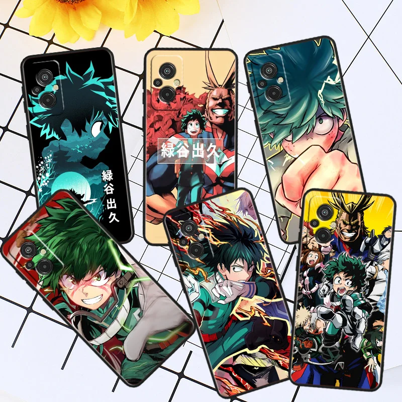 

My Hero Academia Anime Phone Case For Xiaomi Redmi K60E K60 K50G K50 K40S K40 K20 S2 6A 6 5A 5 Pro Ultra Black Soft Cover