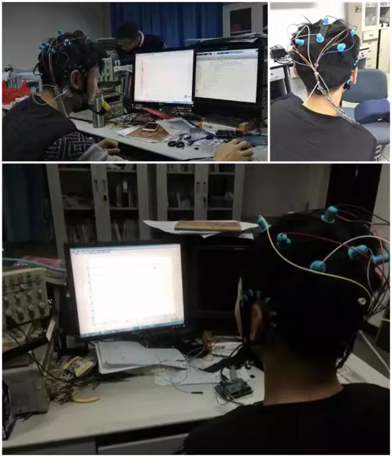 Новый колпачок головного мозга все сухие электроды совместимый с колпачком