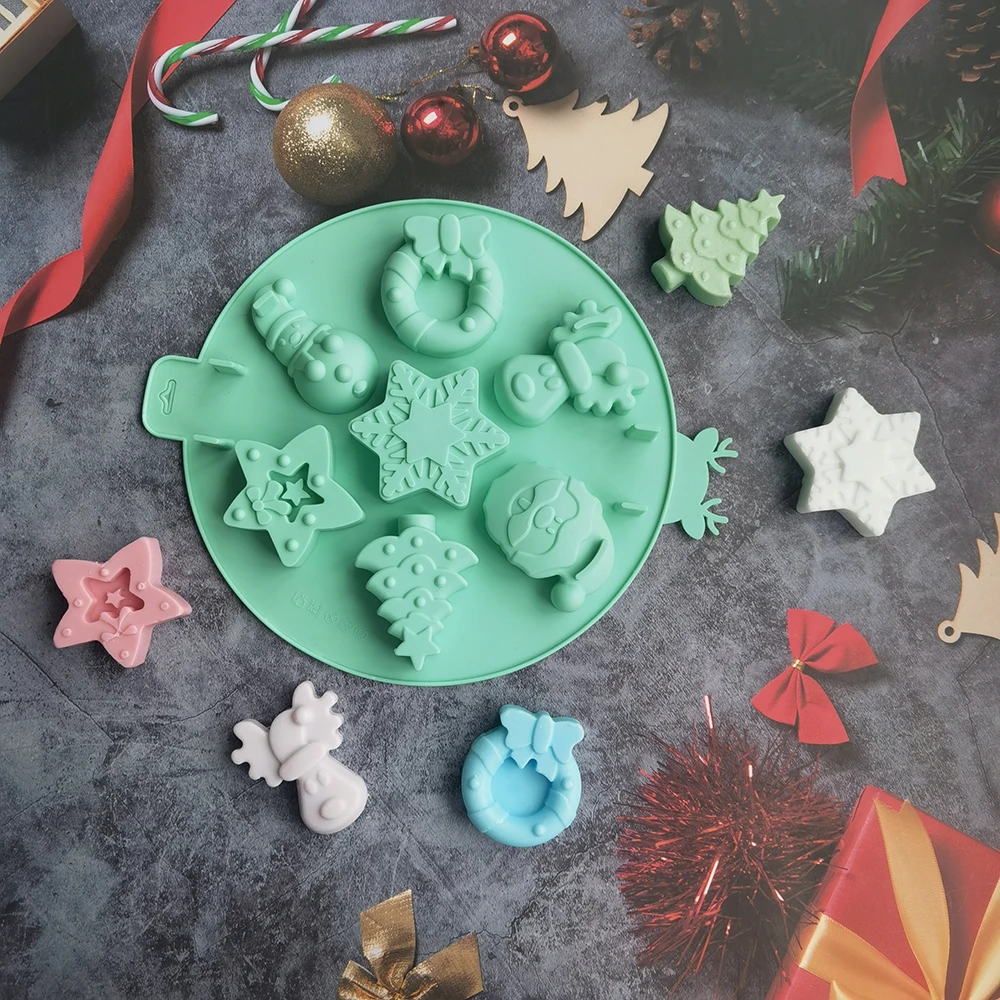 Круглая Рождественская елка силиконовая форма для торта инструменты украшения