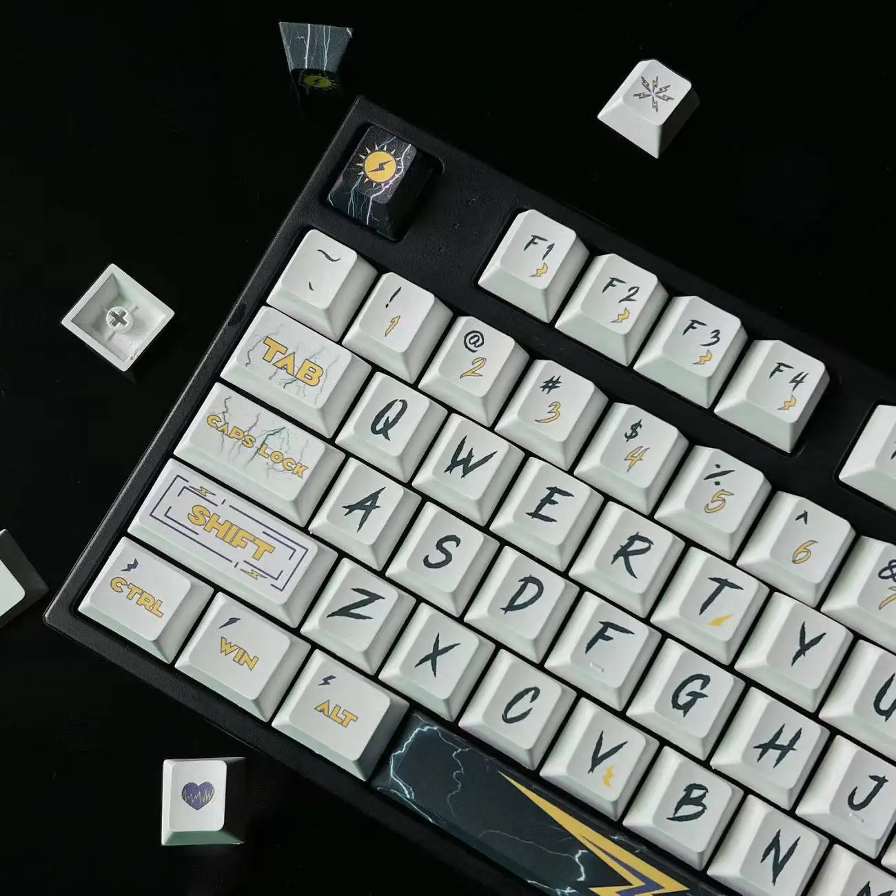 

Молниеносная тема Keycap DIY персональный Keycap PBT Вишневый сублимационный ключ крышка для 60/64/68/75/84/96/104/108 механическая клавиатура
