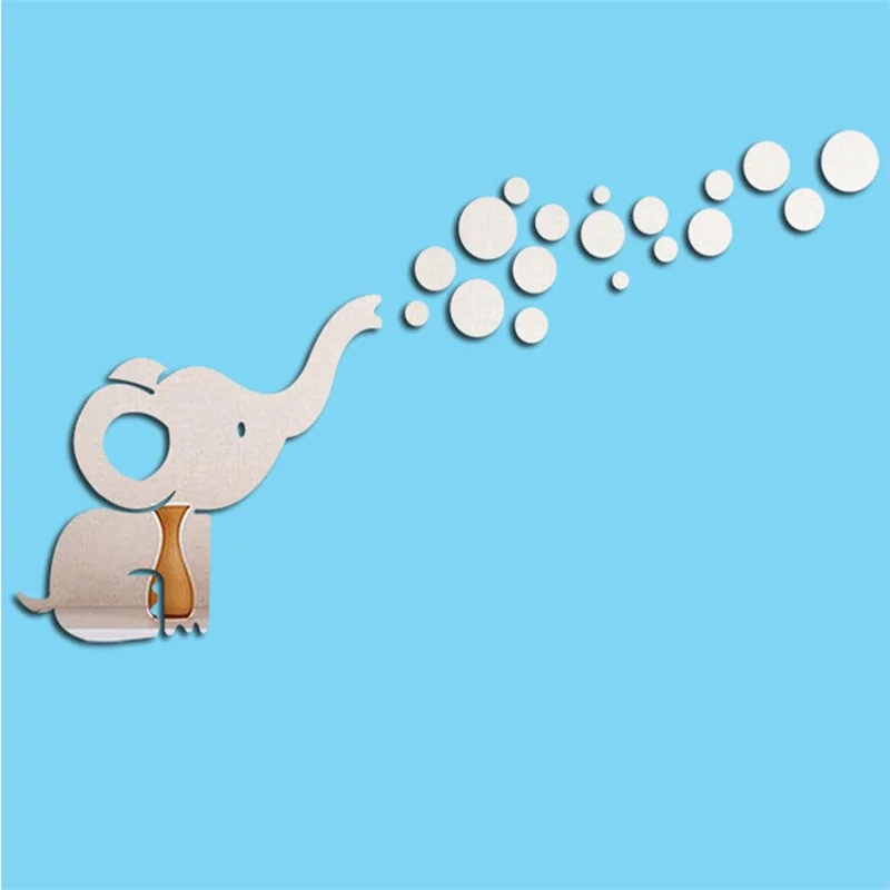 

2022 New arrival 3D Elephant Blowing Bubbles Wall Stickers Bedroom Porch Living Room Sofa Background Wall Decoration Mirror